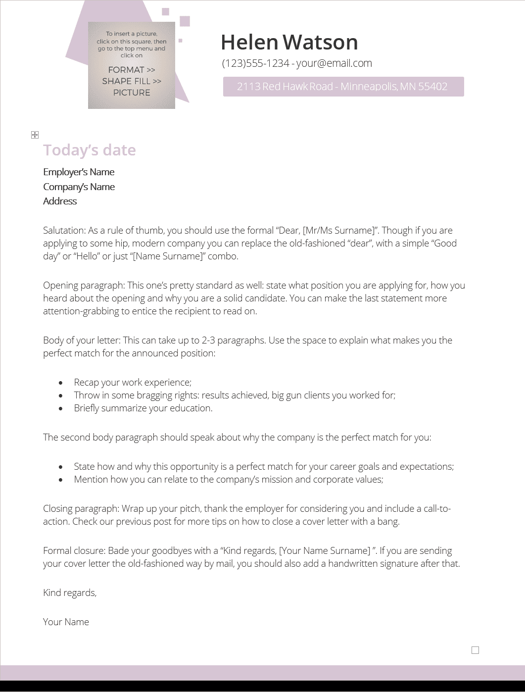 Cover Letter 3 Preview