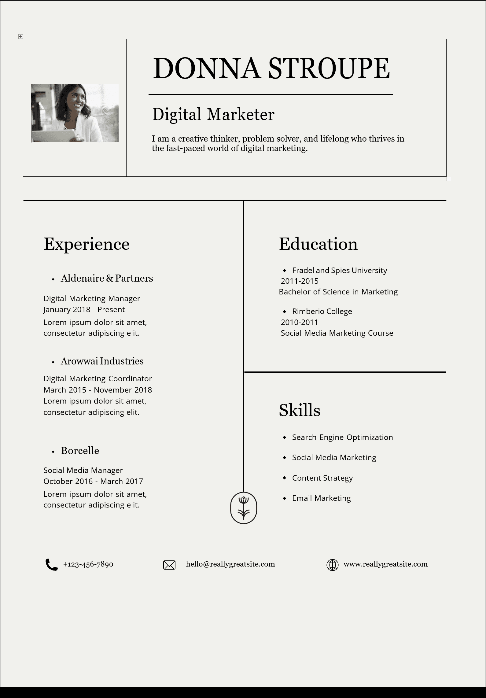 Resume 2 Preview